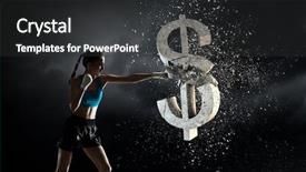  Presentation with concrete ready mix - Theme with dollar currecy fall mixed media background and a dark gray colored foreground