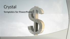  Presentation with dollar sign - PPT layouts consisting of dollar currency sign mixed media background and a light gray colored foreground