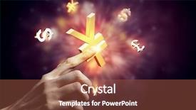  Presentation with currency devaluation rupee - Theme consisting of dollar euro pound yen - currency glowing symbols background and a red colored foreground