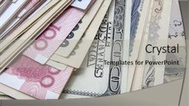  Presentation with diversity different professionals - Cool new slides with dollar euro yuan - background of different currencies backdrop and a light gray colored foreground