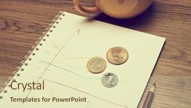  Presentation with stock market abstract business concept - Slide set featuring dollar euro yuan - business concept background and a  colored foreground