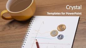  Presentation with concept - Amazing presentation theme having dollar euro yuan - business concept backdrop and a coral colored foreground