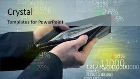  Presentation with stock exchange - Slides consisting of dollar from wallet with stock background and a light blue colored foreground