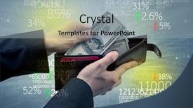  Presentation with stock exchange - Presentation theme with dollar from wallet with stock background and a light gray colored foreground