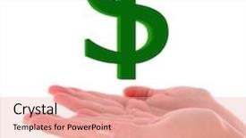  Presentation with dollar - Colorful slides enhanced with dollar-mark-above-hands-isolated backdrop and a lemonade colored foreground