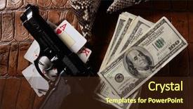  Presentation with black death - Cool new presentation theme with dollar notes and gun black backdrop and a tawny brown colored foreground