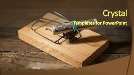  Presentation with ergonomic mouse - Presentation featuring dollar on a mouse trap background and a tawny brown colored foreground