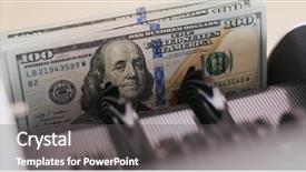  Presentation with supervised machine learning - Slide deck featuring dollar on automatic counting machine background and a  colored foreground