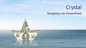  Presentation with collaboration paper dolls - Audience pleasing slides consisting of dollar paper boat mixed media backdrop and a sky blue colored foreground