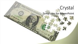  Presentation with dollar sign - Presentation design having dollar puzzle background and a white colored foreground