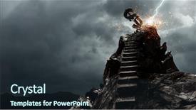  Presentation with media - PPT layouts featuring dollar rate fall mixed media background and a tawny brown colored foreground