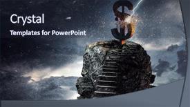  Presentation with modern medicine cardiology concept mixed - PPT layouts with dollar rate fall mixed media background and a wine colored foreground