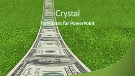  Presentation with astro turf football field - Amazing presentation design having dollar road against astro turf backdrop and a  colored foreground