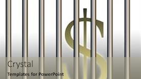  Presentation with trading - Slides with dollar sign behind bars concept illegal trading dodgy deals background and a mint green colored foreground