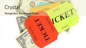  Presentation with colorful - Amazing PPT layouts having dollar sign coupon - colorful tickets with money isolated backdrop and a blonde colored foreground