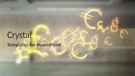  Presentation with money - Audience pleasing PPT theme consisting of dollar sign fire - money making concept mixed media backdrop and a  colored foreground