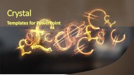  Presentation with dollar sign - Theme consisting of dollar sign fire - money making concept mixed media background and a coral colored foreground