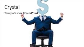  Presentation with dollar sign - Audience pleasing slide deck consisting of dollar sign instead of head backdrop and a  colored foreground