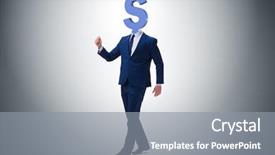  Presentation with golden dollar sign - Theme having dollar sign instead of head background and a gray colored foreground