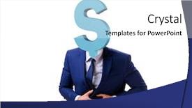  Presentation with golden dollar sign - Audience pleasing slides consisting of dollar sign instead of head backdrop and a white colored foreground