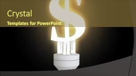  Presentation with dollar sign - PPT layouts featuring dollar sign lamp background and a tawny brown colored foreground