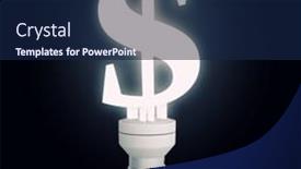  Presentation with dollar sign - Amazing slide set having dollar sign lamp backdrop and a navy blue colored foreground