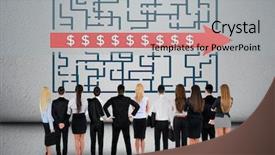  Presentation with dollar sign - Theme with dollar sign maze and business background and a light gray colored foreground