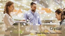  Presentation with consumerism - Cool new PPT layouts with dollar stores - shopping sale consumerism and people backdrop and a  colored foreground