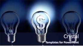  Presentation with light in dark - Audience pleasing slides consisting of dollar symbol on dark background backdrop and a navy blue colored foreground