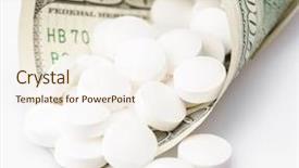  Presentation with drug abuse - Slides featuring dollars bill containing white drug background and a sky blue colored foreground