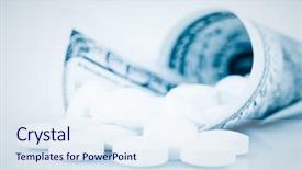  Presentation with drug abuse - Colorful theme enhanced with dollars bill containing white drug backdrop and a sky blue colored foreground