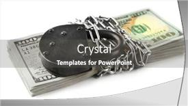  Presentation with chain - Audience pleasing PPT theme consisting of dollars-currency-with-lock backdrop and a  colored foreground