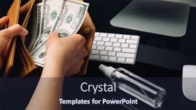  Presentation with save - PPT layouts enhanced with dollars-in-hand-in-blue background and a wine colored foreground