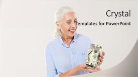  Presentation with blue eyes technology close up - Amazing presentation theme having dollars isolated on white background backdrop and a sky blue colored foreground