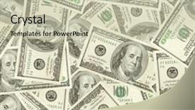  Presentation with money - Beautiful slide deck featuring dollars money seamless tileable background backdrop and a soft green colored foreground