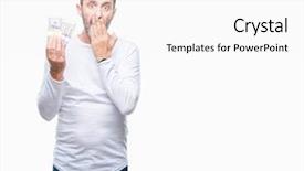  Presentation with shame - Presentation with dollars over isolated background cover background and a  colored foreground