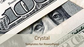  Presentation with stack - Beautiful theme featuring dollars stack - benjamin looking at you closeup backdrop and a lemonade colored foreground