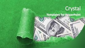  Presentation with torn paper - Slides enhanced with dollars through torn green paper background and a shamrock green colored foreground
