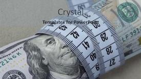  Presentation with tape - Amazing PPT theme having dollars-with-measuring-tape-closeup backdrop and a light blue colored foreground