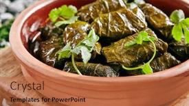  Presentation with vine - Beautiful slide deck featuring mutton meat and marinated vine backdrop and a red colored foreground