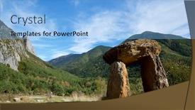  Presentation with santa - Audience pleasing slide set consisting of dolmen-of-santa-elena backdrop and a light blue colored foreground