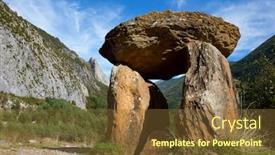  Presentation with santa - Presentation design featuring dolmen-of-santa-elena background and a tawny brown colored foreground