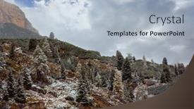  Presentation with powdered - Beautiful PPT layouts featuring dolomite-alps-the-first-snow backdrop and a light blue colored foreground