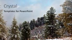  Presentation with powdered - PPT layouts consisting of dolomite-alps-the-first-snow background and a light blue colored foreground