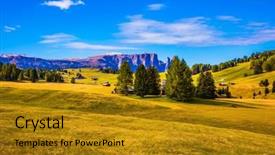  Presentation with heritage tourism - Amazing slides having dolomites - world natural heritage wonderful backdrop and a gold colored foreground