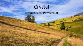  Presentation with heritage tourism - Slide set with dolomites - world natural heritage background and a light blue colored foreground