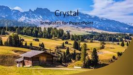  Presentation with world heritage - PPT layouts with dolomites - world natural heritage background and a light blue colored foreground