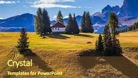  Presentation with heritage tourism - Theme enhanced with dolomites - world natural heritage background and a tawny brown colored foreground