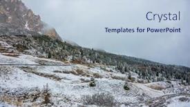 Presentation with october - PPT layouts with dolomites giau pass 2236 meters high covered with clouds the first snow fell in october background and a lemonade colored foreground
