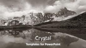  Presentation with italy - Audience pleasing theme consisting of dolomites-natural-landcape-in-north backdrop and a dark gray colored foreground